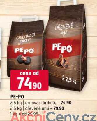 PE-PO 2,5 kg grilovaci brikety  