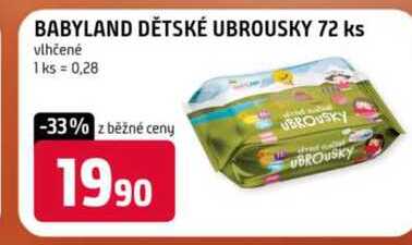 BABYLAND DĚTSKÉ UBROUSKY 72 ks  