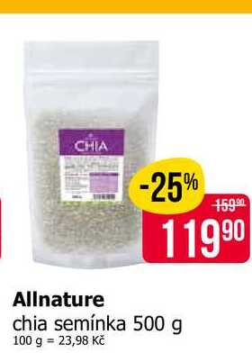 Allnature chia semínka 500 g