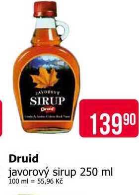 Druid javorový sirup 250 ml 
