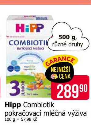 HiPP Combiotik pokračovací mléčná výživa 500g