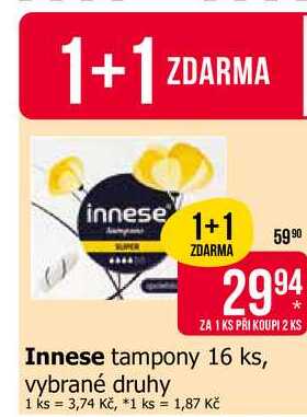 Innese tampony 16 ks, vybrané druhy