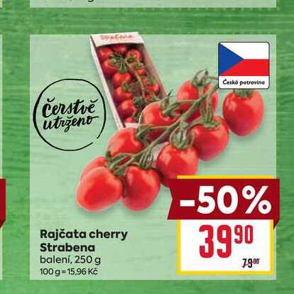 Rajčata cherry Strabena balení, 250 g