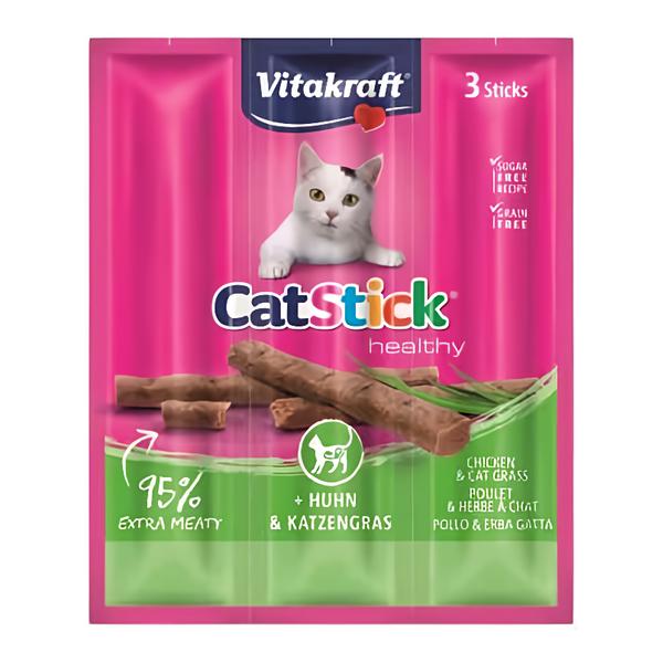 Vitakraft Cat Stick mini tyčinky kuře + kočičí tráva