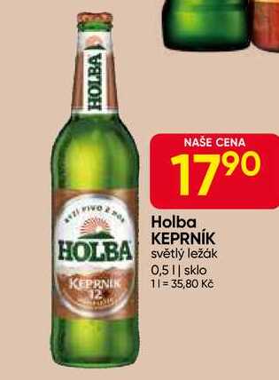 HOLBA světlý ležák 0,5 l