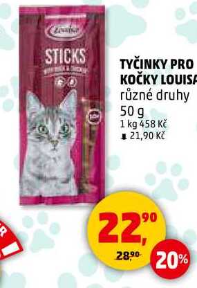 TYČINKY PRO KOČKY LOUISA různé druhy, 50 g 