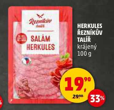 HERKULES ŘEZNÍKŮV TALÍŘ krájený, 100 g 