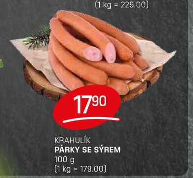 PÁRKY SE SÝREM 100 g 
