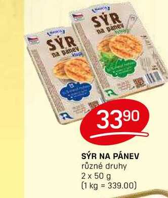 SÝR NA PÁNEV různé druhy 2 x 50 g