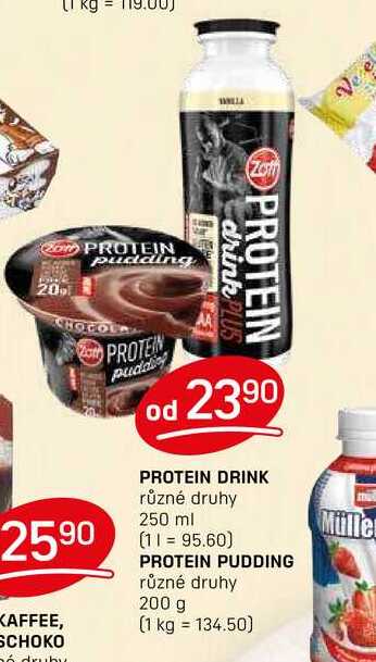 PROTEIN DRINK různé druhy 250 ml 
