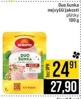 Duo šunka nejvyšší jakosti plátky 100 g 