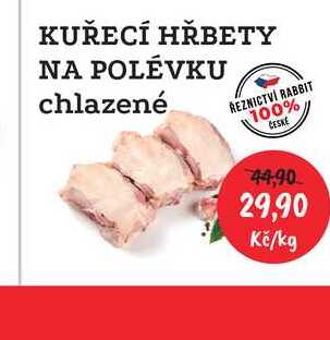 KUŘECÍ HŘBETY NA POLÉVKU chlazené 1kg 