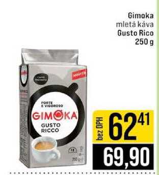 Gimoka mletá káva Gusto Rico 250 g