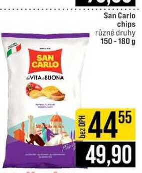 San Carlo chips různé druhy 150-180 g 