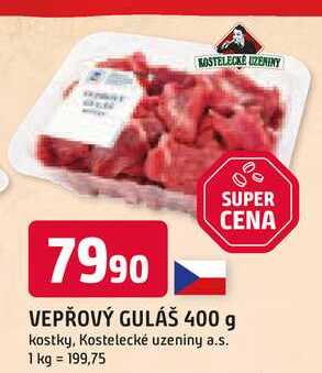 VEPŘOVÝ GULÁŠ 400 g kostky