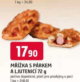MŘÍŽKA S PÁRKEM A LJUTENICÍ 72 g 