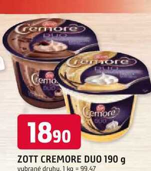 ZOTT CREMORE DUO 190 g 