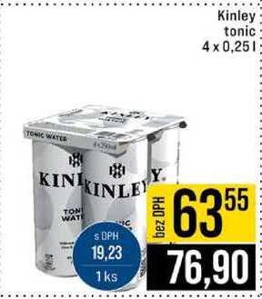 Kinley tonic 4 x 0,25 l