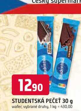 STUDENTSKÁ PEČEŤ 30 g wafer