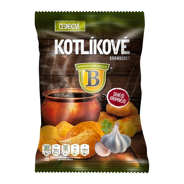 Originální hospodské brambůrky Kotlíkové brambůrky česnekové