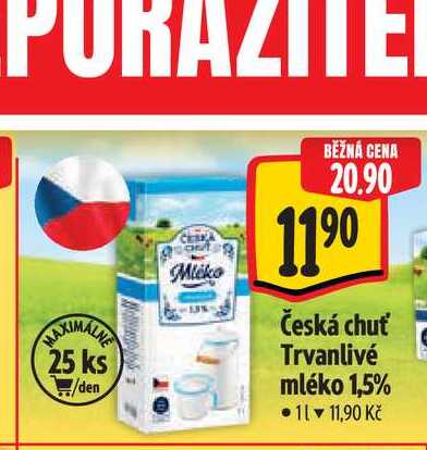   Česká chuť Trvanlivé mléko  1 l