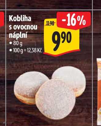 Kobliha s ovocnou náplní 80g  