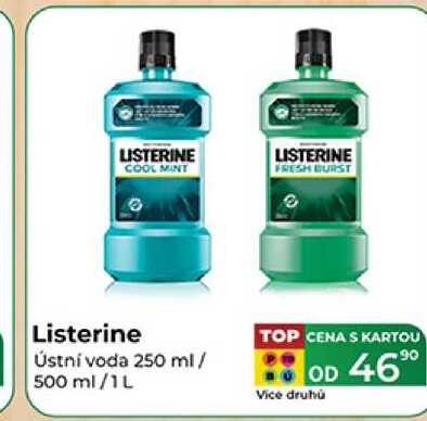 Listerine Ústní voda 250 ml/ 500 ml/1L 