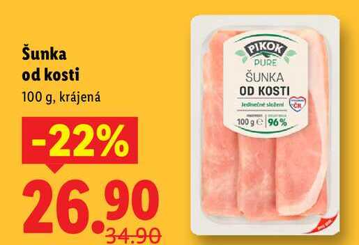 Šunka od kosti, 100 g