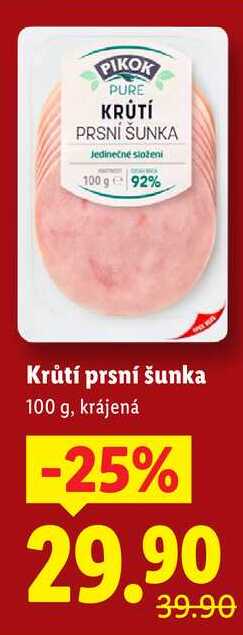 Krůtí prsní šunka, 100 g