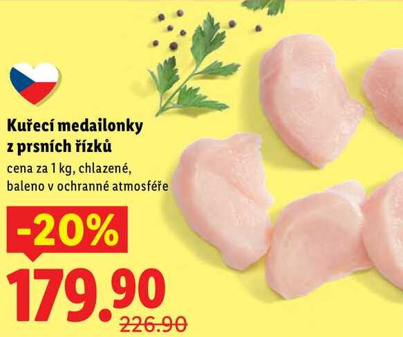 Kuřecí medailonky z prsních řízků, cena za 1 kg