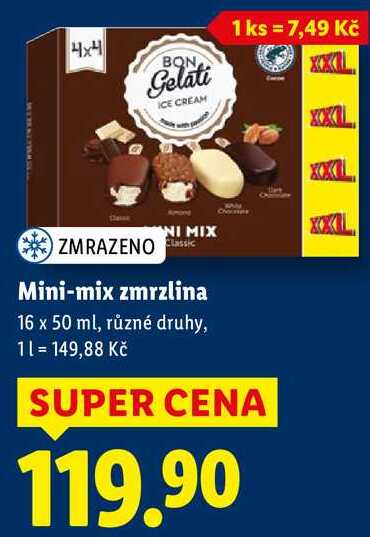 Mini-mix zmrzlina, 16x 50 ml