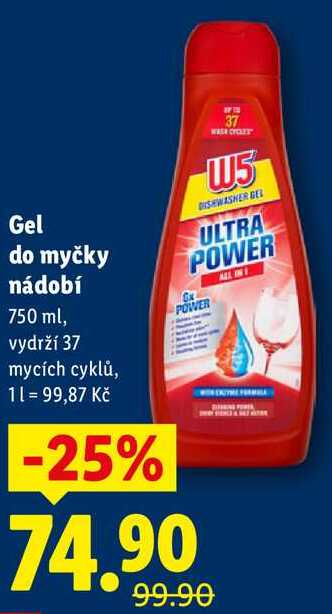 Gel do myčky nádobí, 750 ml