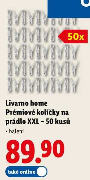 Livarno home Prémiové kolíčky na prádlo XXL - 50 kusů