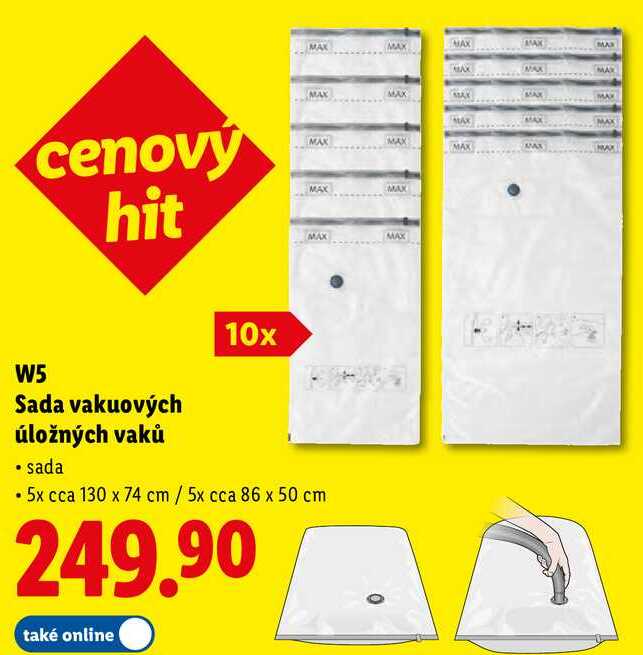 W5 Sada vakuových úložných vaků 