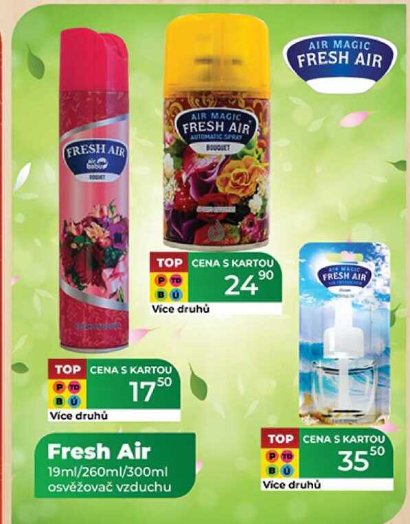 Fresh Air 19ml/260ml/300ml osvěžovač vzduchu  
