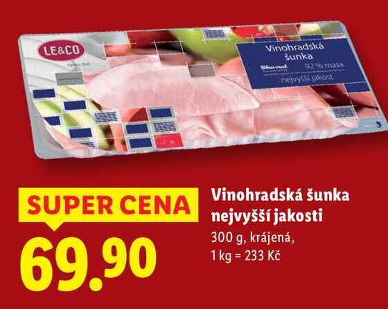 Vinohradská šunka nejvyšší jakosti, 300 g
