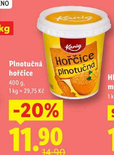 Plnotučná hořčice, 400 g