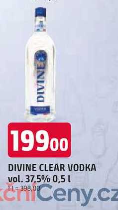 DIVINE CLEAR VODKA vol. 37,5% 0,5 l 