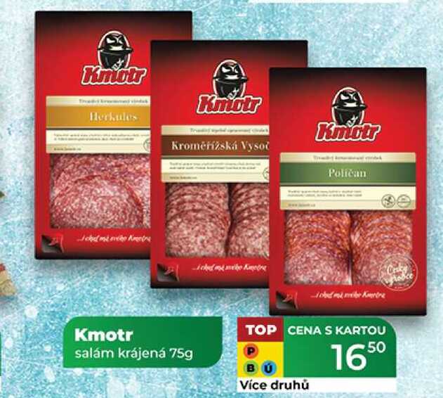 Kmotr salám krájená 75g 