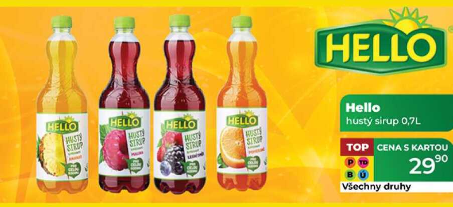 Hello hustý sirup 0,7L 
