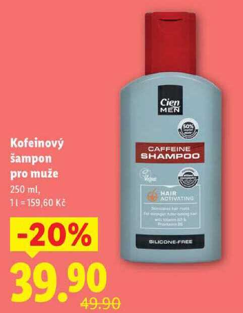 Kofeinový šampon pro muže, 250 ml