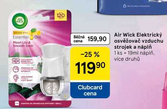 Air Wick Elektrický osvěžovač vzduchu strojek a náplň, 1 ks +19ml náplň 