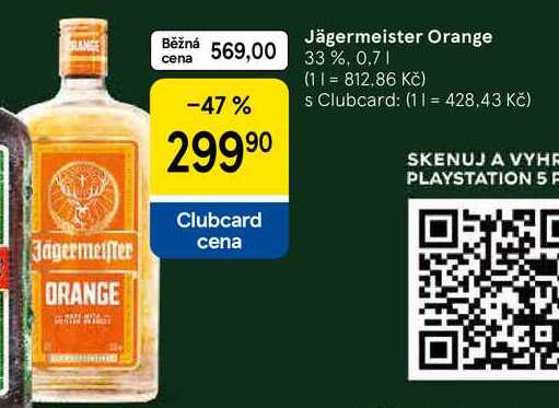 Jägermeister Orange 33 %, 0,7 l