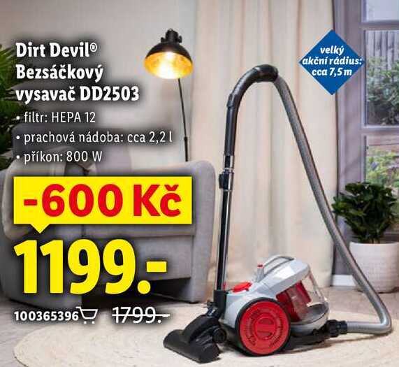 Dirt Devil Bezsáčkový vysavač DD2503 