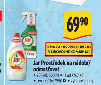  I Jar Prostředek na nádobí/ odmašťovač  900, 500 ml