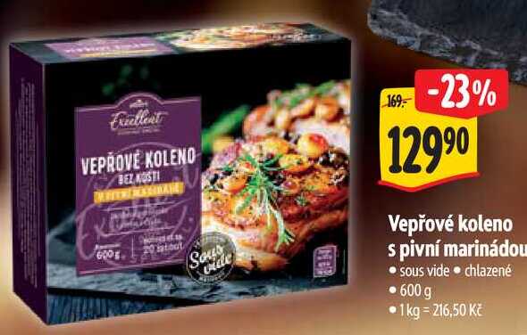 Vepřové koleno s pivní marinádou, 600 g