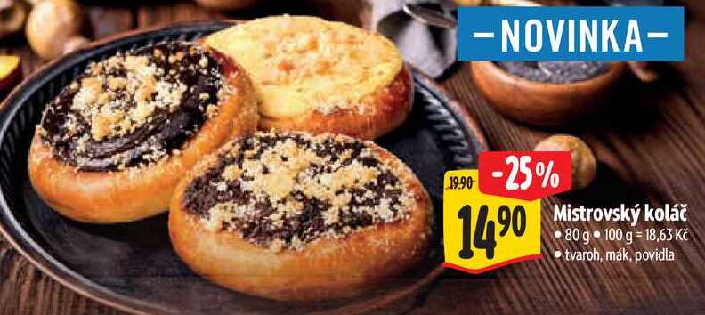 Mistrovský koláč, 80 g