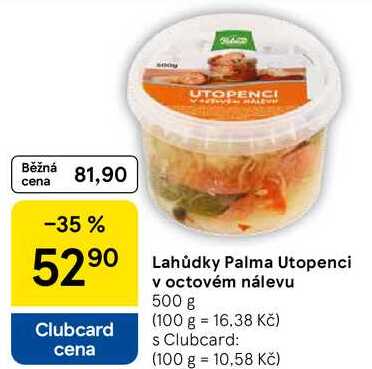 Lahůdky Palma utopenci v octovém nálevu, 500 g 