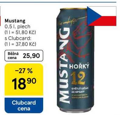 Mustang, 0.5 l, plech 