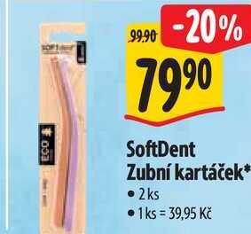 SoftDent Zubní kartáček, 2 ks